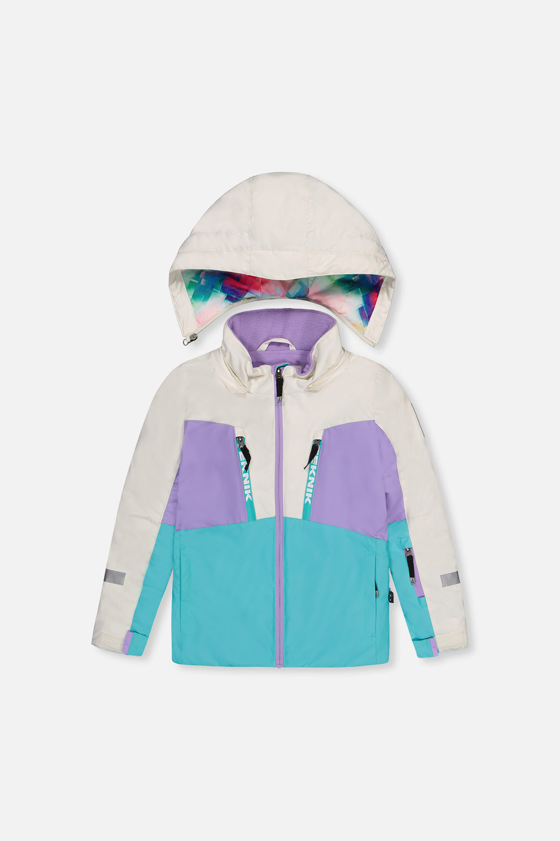 Two Piece Teknik Snowsuit Multicolored With A Diamond Pattern-4