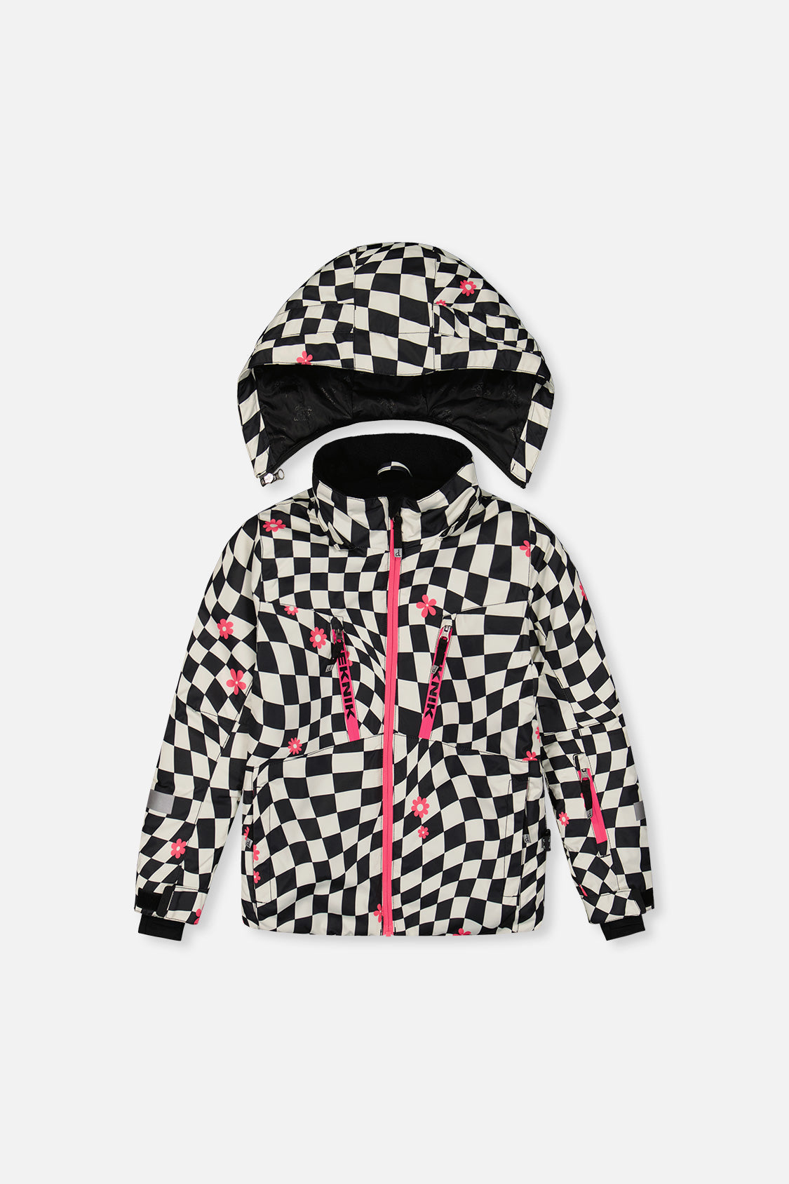 Two Piece Teknik Snowsuit Bright Pink And Checkered-4