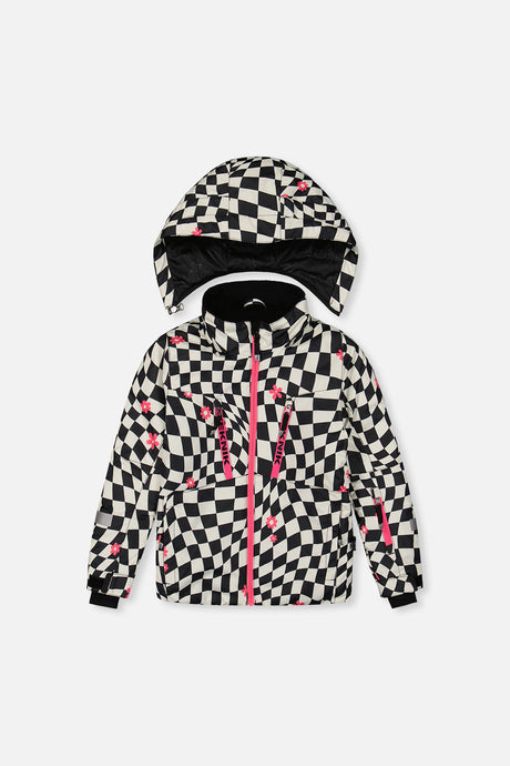 Two Piece Teknik Snowsuit Bright Pink And Checkered-4