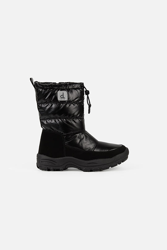 Nylon Quilted Winter Boots Noir-1