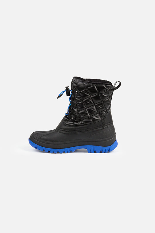 Quilted Winter Boots With Polar Fleece Lining Noir-3