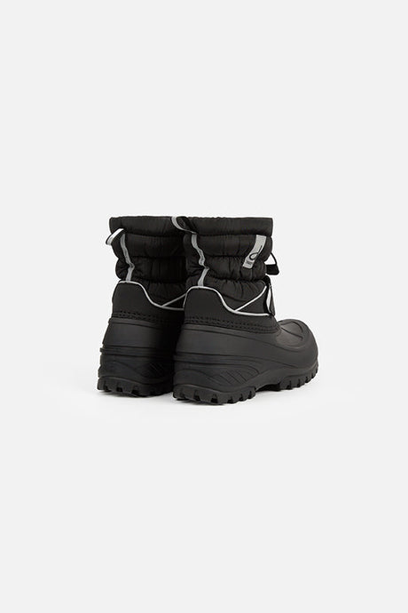 Deux par Deux toddler black puffer winter boots – pair, back view