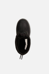 Rubberized Puffer Winter Boots Black-3