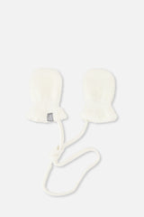Infant Sherpa Mittens With String Off-White-0
