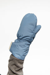 Lined Baby Mittens Blue-Grey-1
