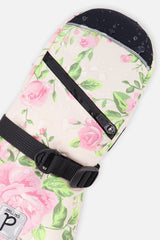 Winter Mittens Teknik Beige Vintage Rose Print-3