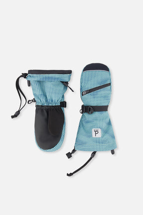 Winter Mittens Teknik Greyish Blue-0