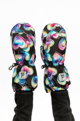 Play Baby Winter Mittens Black Heart Print-1