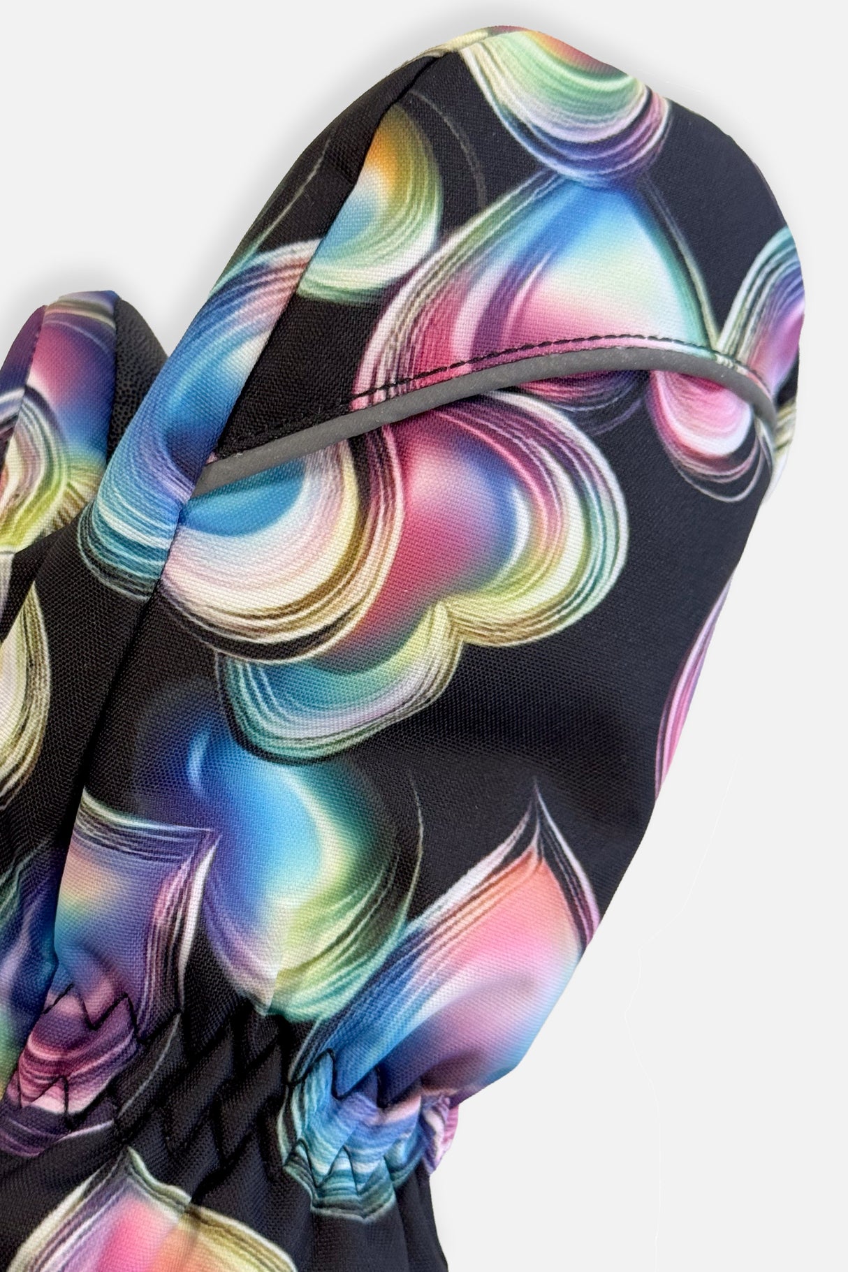 Play Winter Mittens Black Heart Print-2