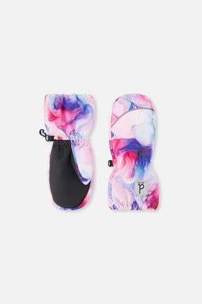Play Winter Mittens Mauve Flower Print-0