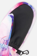 Play Winter Mittens Mauve Flower Print-4