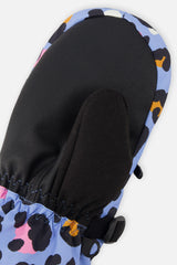 Teknik Winter Mittens Blue Leopard Print-4