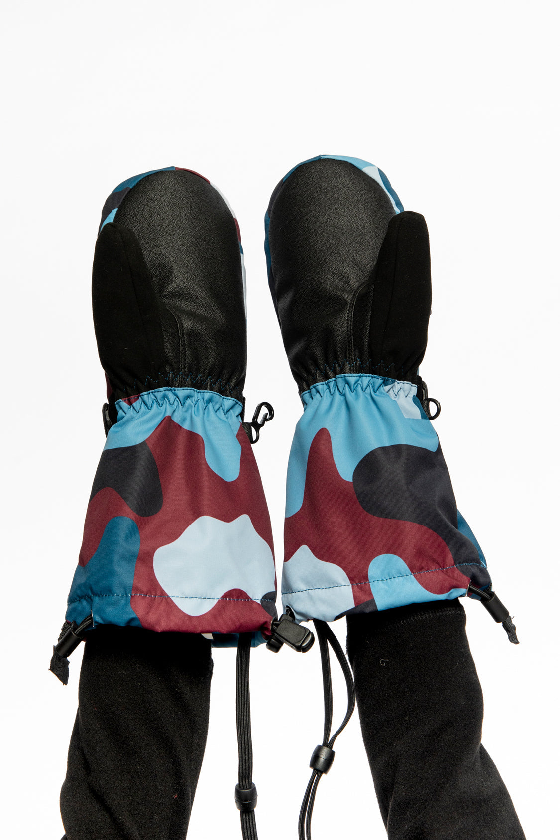 Teknik Winter Mittens Blue And Red Camouflage-2