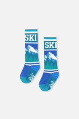 Baby Ski Socks Dark Blue-0