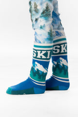 Deux par Deux Ski Socks Dark Blue
