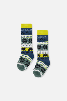 Ski Socks Navy Blue-0
