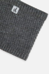 Winter Knit Neckwarmer Cool Dark Grey-3