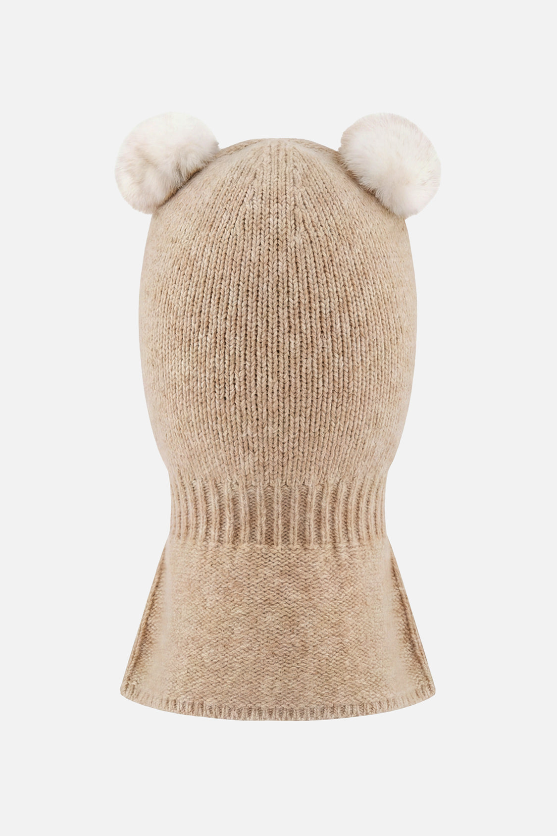 Baby Knit Bear Balaclava Light Taupe-1
