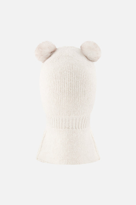 Baby Knit Bear Balaclava Off-White-1