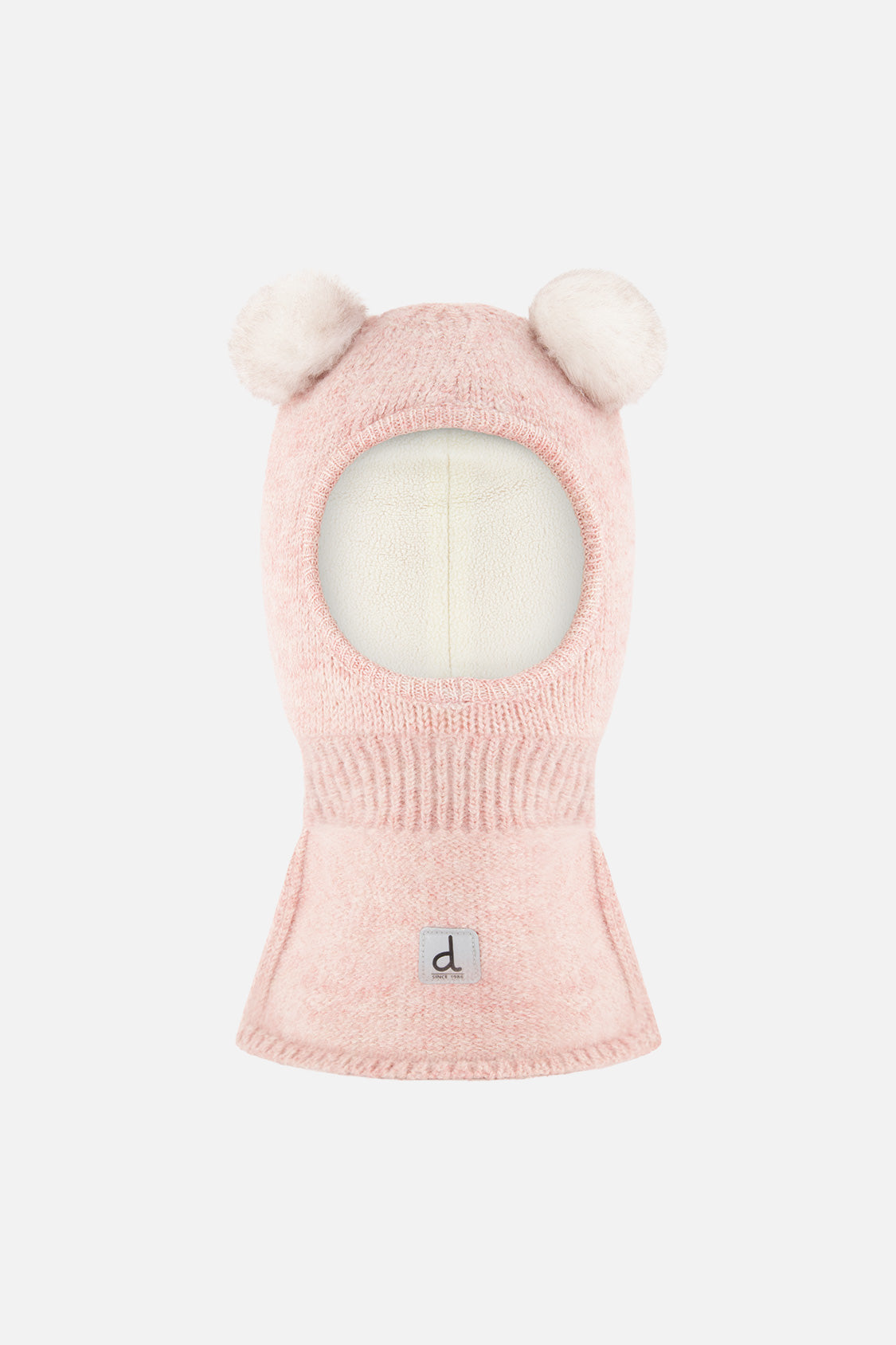 Knit Bear Balaclava Pale Dusty Pink-0