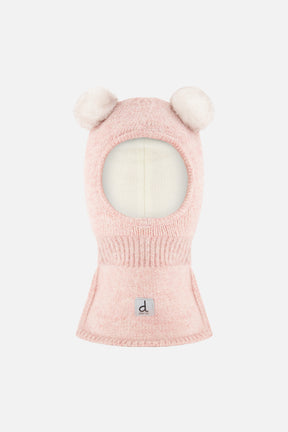 Knit Bear Balaclava Pale Dusty Pink-0