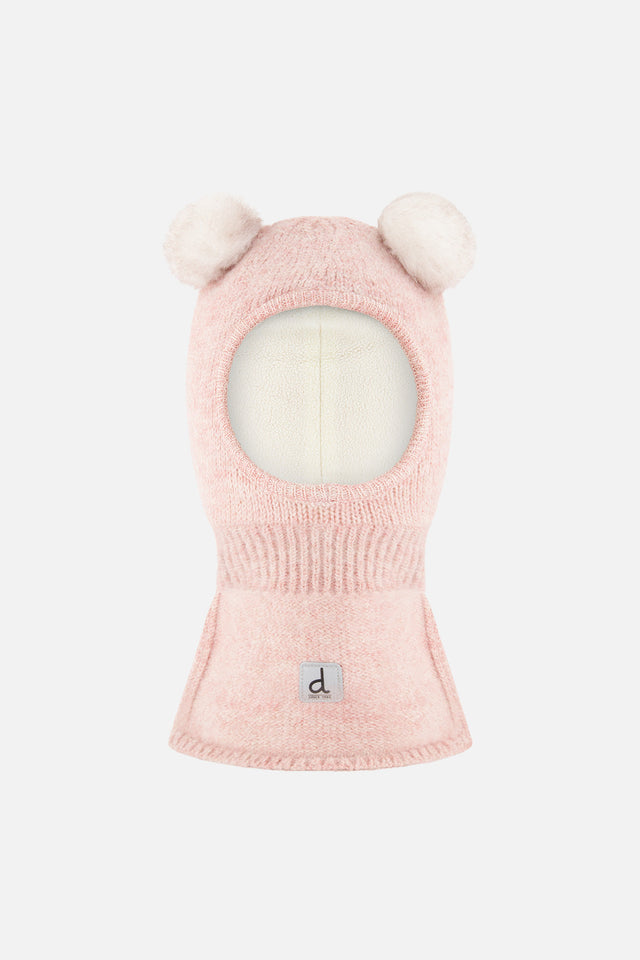 Knit Bear Balaclava Pale Dusty Pink-0