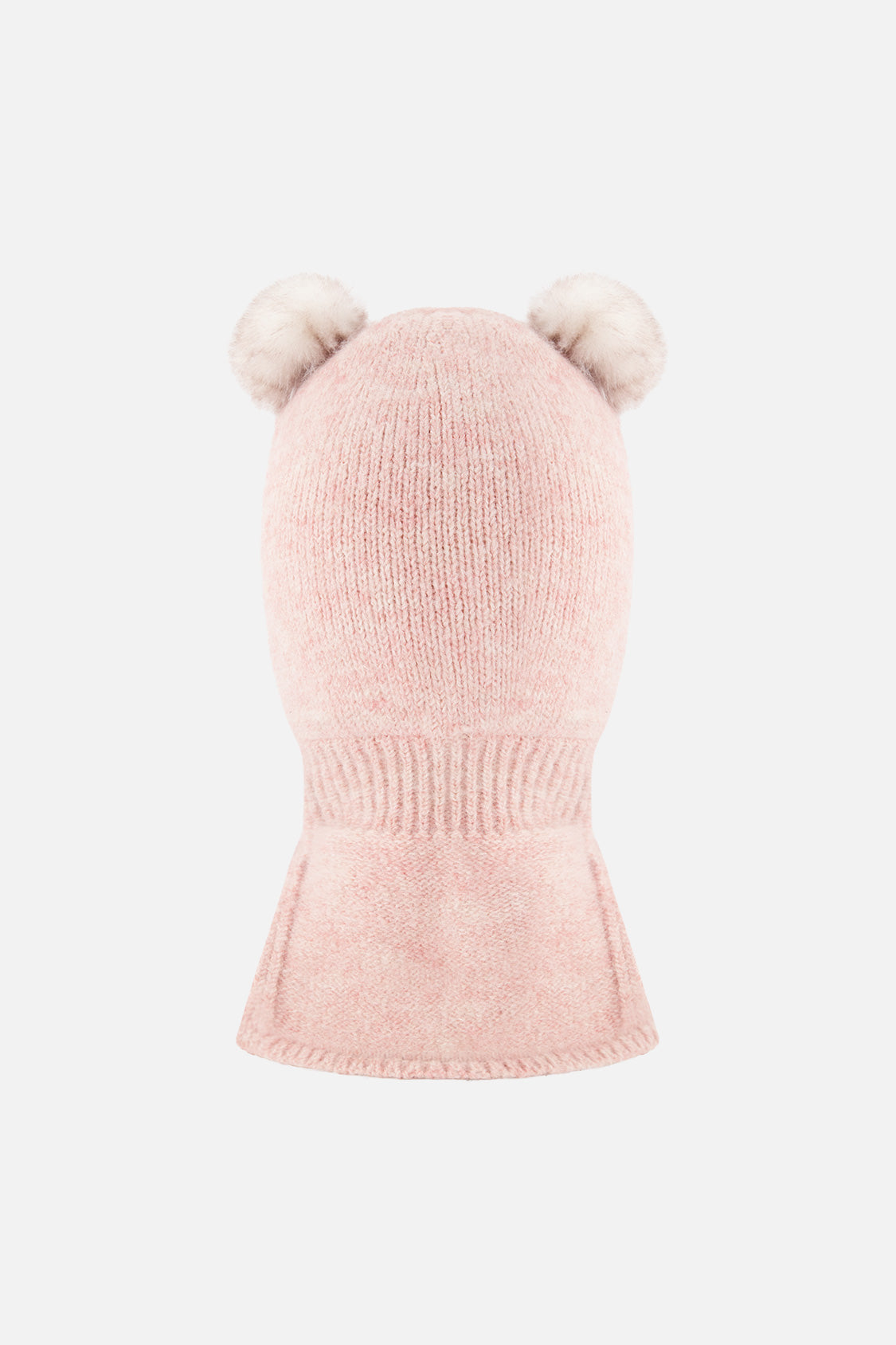 Knit Bear Balaclava Pale Dusty Pink-2