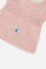Knit Bear Balaclava Pale Dusty Pink-3