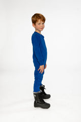 Baby One Piece Thermal Underwear Royal Blue-2