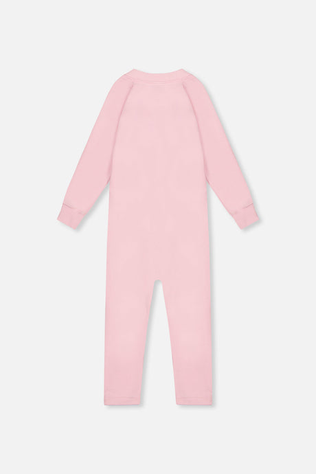 Baby One Piece Thermal Underwear Pale Pink-4