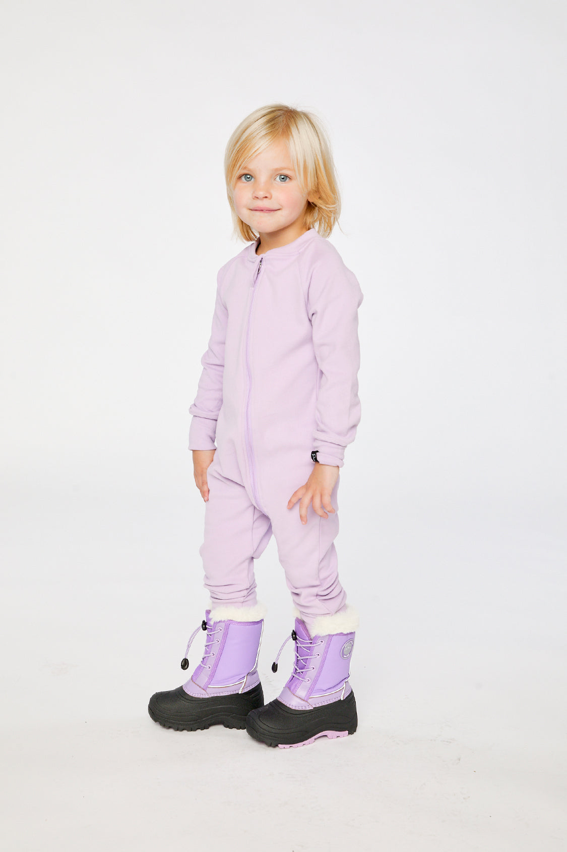 One Piece Thermal Underwear Lavender-2