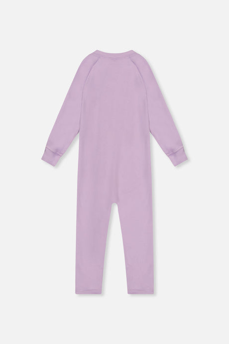 One Piece Thermal Underwear Lavender-4