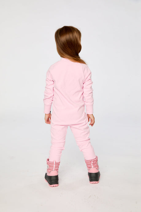One Piece Thermal Underwear Pale Pink-3