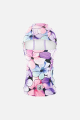 Brushed Jersey Balaclava Purple Floral Print-0