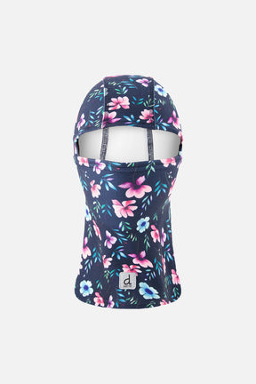 Brushed Jersey Balaclava Blue Floral Print-0
