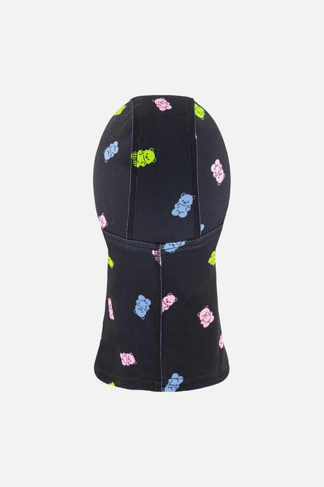 Brushed Jersey Balaclava Black Printed Gummy Bears-2