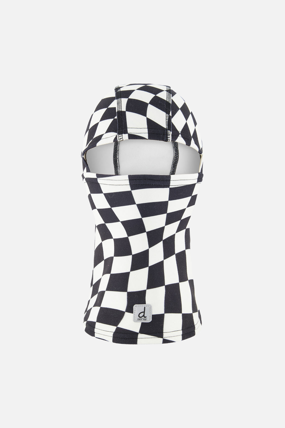 Brushed Jersey Balaclava White Checkered Print-0