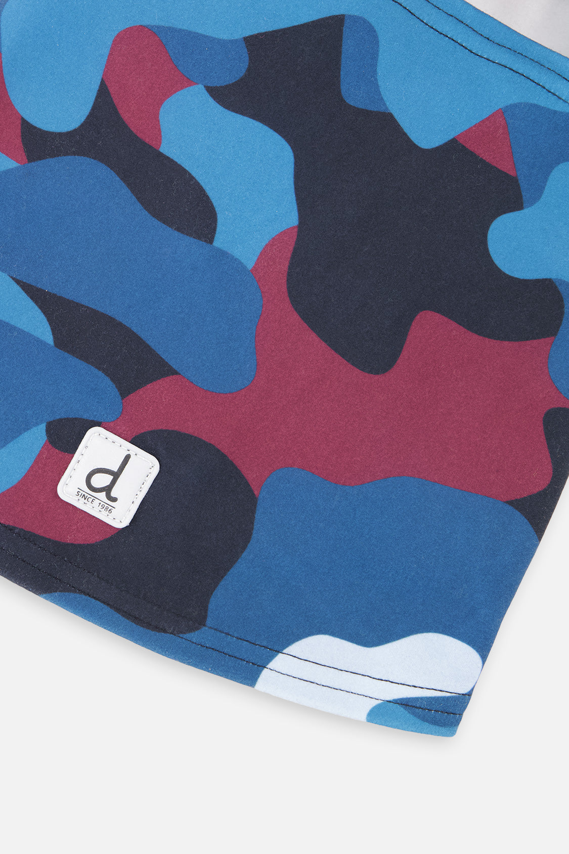 Brushed Jersey Balaclava Blue And Red Camouflage Print-3