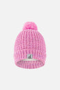 Winter Knit Hat With Pompom Pink-0
