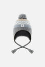 Baby Winter Peruvian Knit Hat With Pompom Grey And Blue Fair Isle-0