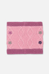 Baby Winter Knit Neckwarmer Pink And Mauve-1