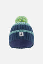 Winter Knit Hat With Pompom Dark Turquoise-0
