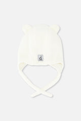 Baby Winter Sherpa Hat With Ear Flaps And Ears Off-White-0