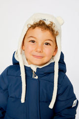 Baby Winter Sherpa Hat With Ear Flaps And Ears Off-White-1