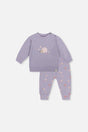 Organic Cotton Pants And Top Set Violet-0