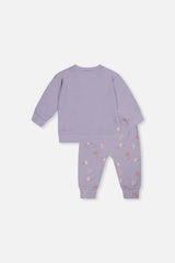 Organic Cotton Pants And Top Set Violet-2