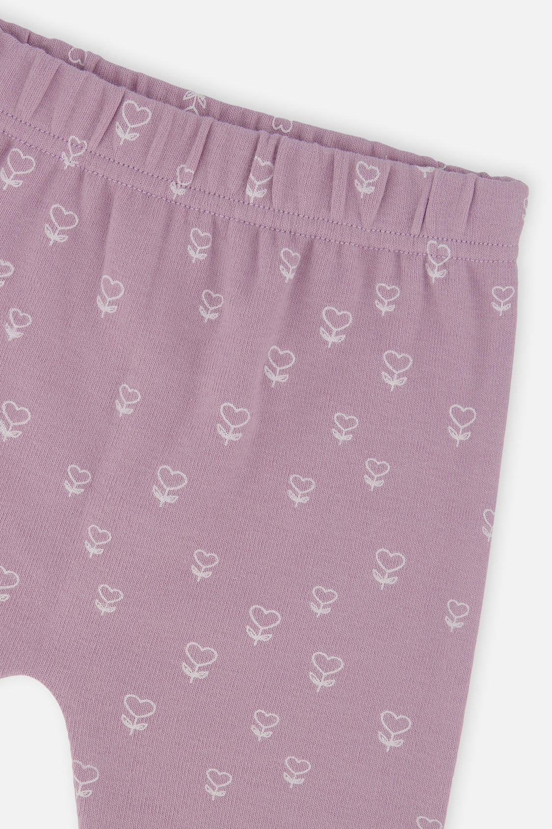 Organic Cotton Pants And Top Set Purple Floral Print-4