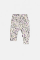 Organic Cotton Evolutive Pants Beige With Heart Print-0
