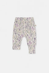 Organic Cotton Evolutive Pants Beige With Heart Print-1
