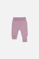 Two Pack Organic Cotton Evolutive Pants Purple Floral Print-1